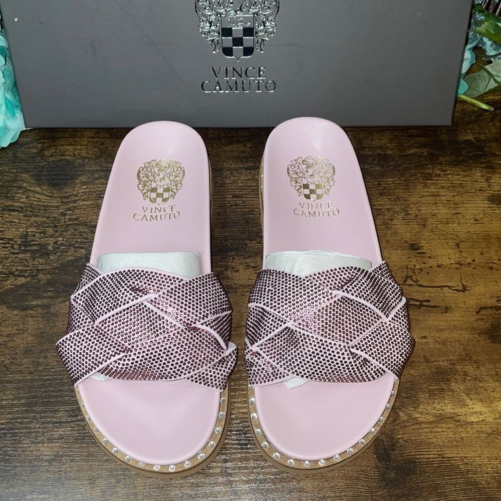 Vince Camuto Kevin Braid Embellished Slide Sandal, 5M